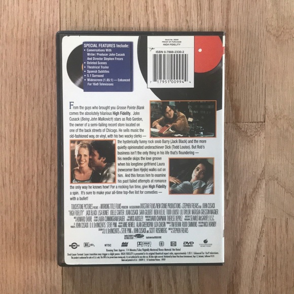High Fidelity DVD - Picture 2 of 3